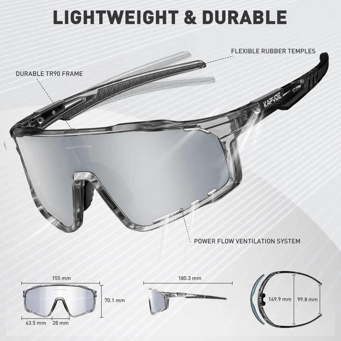 KAPVOE UV400 Cycling Glasses Men MTB Cycling Sunglasses Outdoor Sports Running Eyewear Women Road Bike Glasses