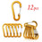 1/6/12 piezas Mosquetón de aluminio Clip Llavero Mosquetones Bloqueo Hebilla Broche Herramienta múltiple para exteriores Mochila Senderismo Pesca Gancho