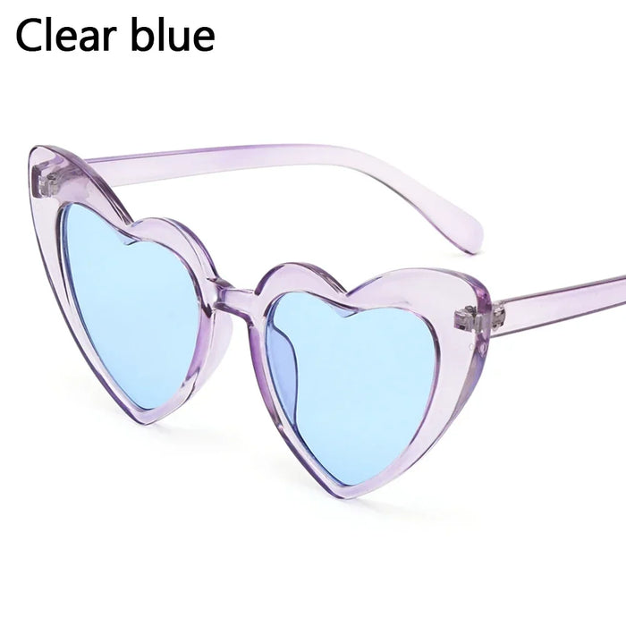 1PC Luxury Heart Shaped Sunglasses Big Frame Love Effect Sun Glasses Retro Women  lana del rey Eyewear UV400 Protection