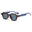 Vintage Polygon Square Women Sunglasses Fashion Hexagon Clear Ocean Lens Shades UV400 Men Rivets Sun Glasses Oculus