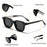 HBK Elegant Square Men's Sunglasses Fashion Frame Vintage Temple Tips Women's Travel Business Party Gift Glasses UV400