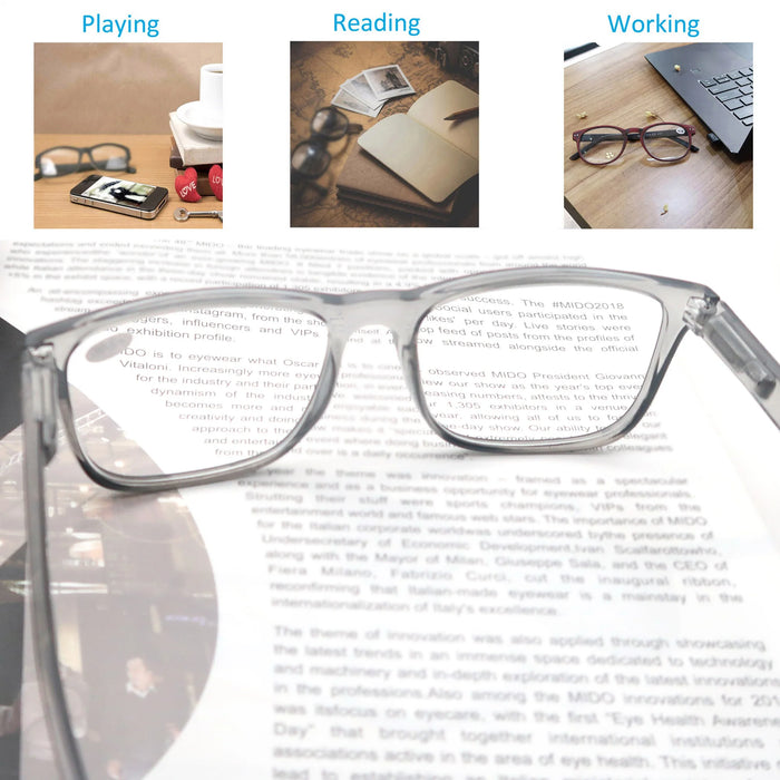 Oversized Reading Glasses Men Big Head Readers Women XL Eyeglasses Wide Square Large Read Glasses With Spring Hinge Clear Vision