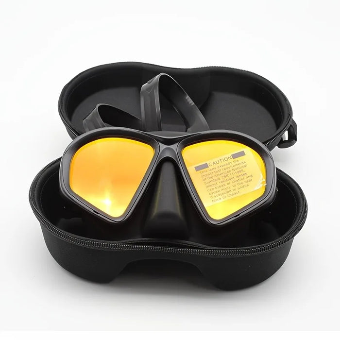 Professional Wet Low Volume Freediving Mask, Tempered Glass Dive Mask, J-Type Diving Mask, Snorkel Set, Buceo, 수영, 스노클링, 마스크