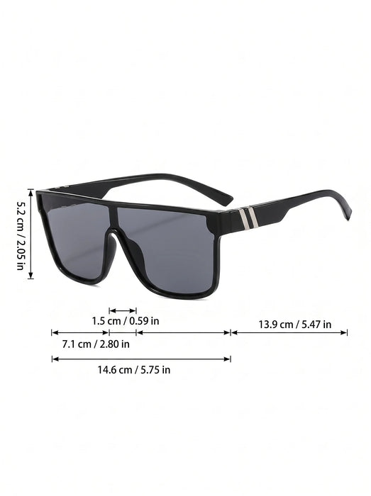 VIOLA MAG Flat Integrated Glasses, High-Quality Square Unisex, Trendy for Daily Travel and Leisure Decoration, with Glasses Bag