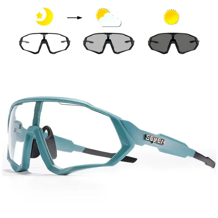 SCVCN-New Style Sunglasses Bicycle Eyewear Mountain Bike Cycl Goggles UV400 MTB Road for Men Photochromic Sport Cycling Glasses
