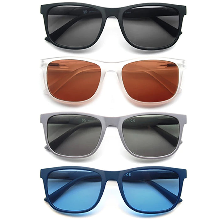Gafas de sol de lectura extragrandes Adecuadas para hombres y mujeres Montura cuadrada clásica Para uso en exteriores Con lentes graduadas.