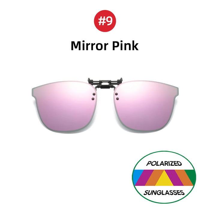 VIVIBEE Gafas de sol grandes con clip abatible polarizadas para hombre, clásicas, UV400, lentes fotocromáticas, gafas de sol para mujer