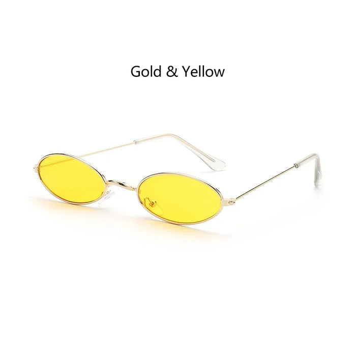 Summer Retro Small Oval Sunglasses Ladies Vintage Shades Cat Eye Sun Glasses Men Women Rectangular Eyeglasses Protection 400UV