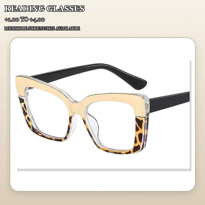 Lentes de Lectura Ojo de Gato con Estampado Floral y Leopardo para Mujer, Paquete de 6, Juego a Granel de Lentes de Lectura con Diseños Múltiples, Múltiples Dioptrías +1