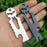 Stainless Steel Tactical EDC Multi-function Skull Keychain Tool Pocket Carry On Outdoor Crowbar Screwdriver