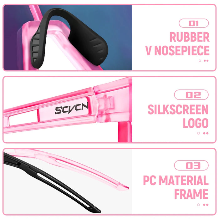 SCVCN Fsshion Sunglasses Street Cycling Glasses Bike Men UV400 Sports MTB Outdoor Bicycle Women Sunglasses Multi Color Riding