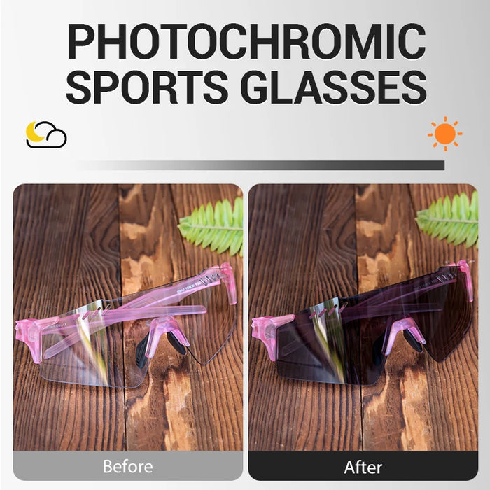 SCVCN Photochromic Cycling Sunglasses Men MTB Cycling Glasses Women Road Bike Glasses Outdoor Bicycle Sunglasses