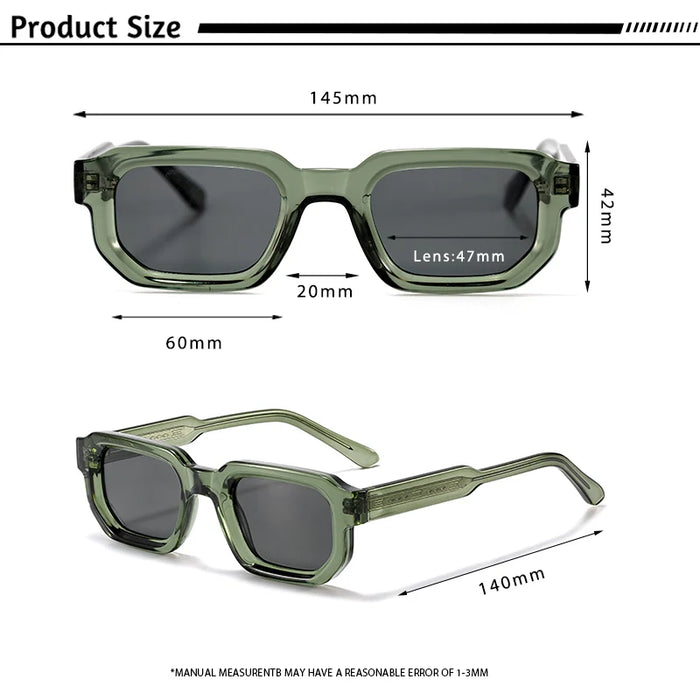 HBK New Fashion Small Frame Men Sunglasses Polygon Cupronickel Core Insert Leg Sun Glasses Outdoor Party Vacation Travel