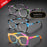 Lot de 3 lunettes de lecture œil-de-chat à fleurs pour femmes, ensemble de lunettes de presbytie tendance de couleurs dégradées et à motifs floraux mixtes