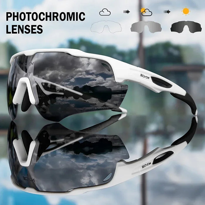 SCVCN Outdoor Bicycle Photochromic Glasses Men Cycling Glasses Polarized Cycle Sunglasses MTB UV400 Goggles Woman Bike Eyewear