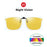 VIVIBEE Gafas de sol polarizadas con clip sin montura, abatibles, antirreflejo, para conducir de noche, cuadradas, UV, para gafas graduadas