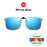 VIVIBEE Gafas de sol polarizadas con clip sin montura, abatibles, antirreflejo, para conducir de noche, cuadradas, UV, para gafas graduadas