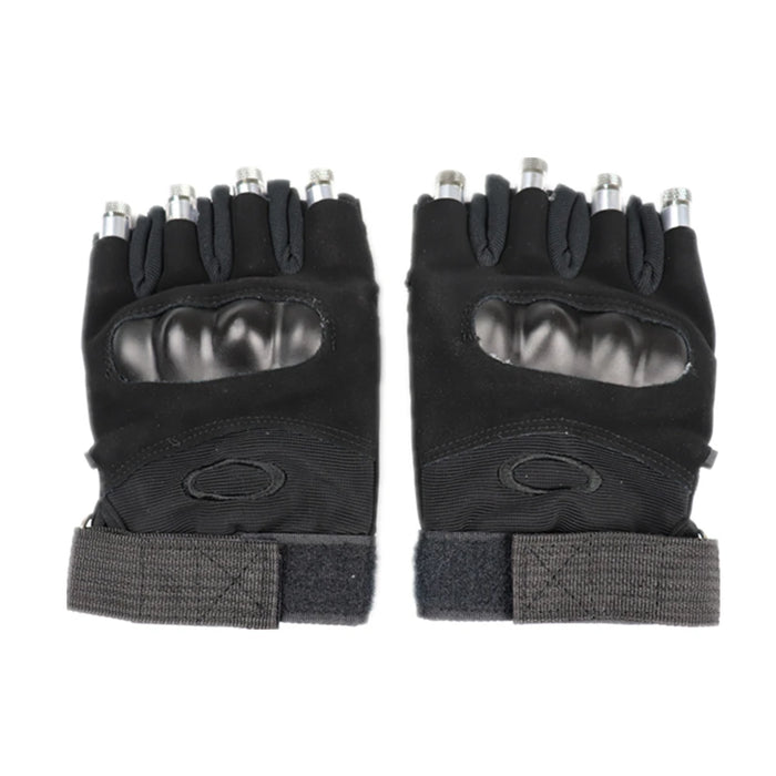 2 in 1 Multi-Line Green Laser Gloves LED Lazer Mitten Ray Gloves Rave LED Flash Finger Palm Light Dress Up LED Robot Suit