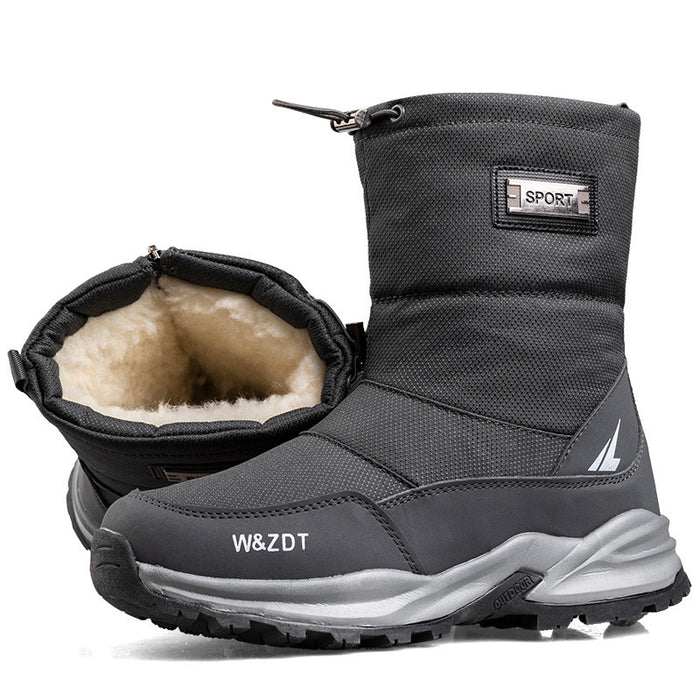 Bottes de neige imperméables et antidérapantes pour hommes, idéales pour l'hiver.