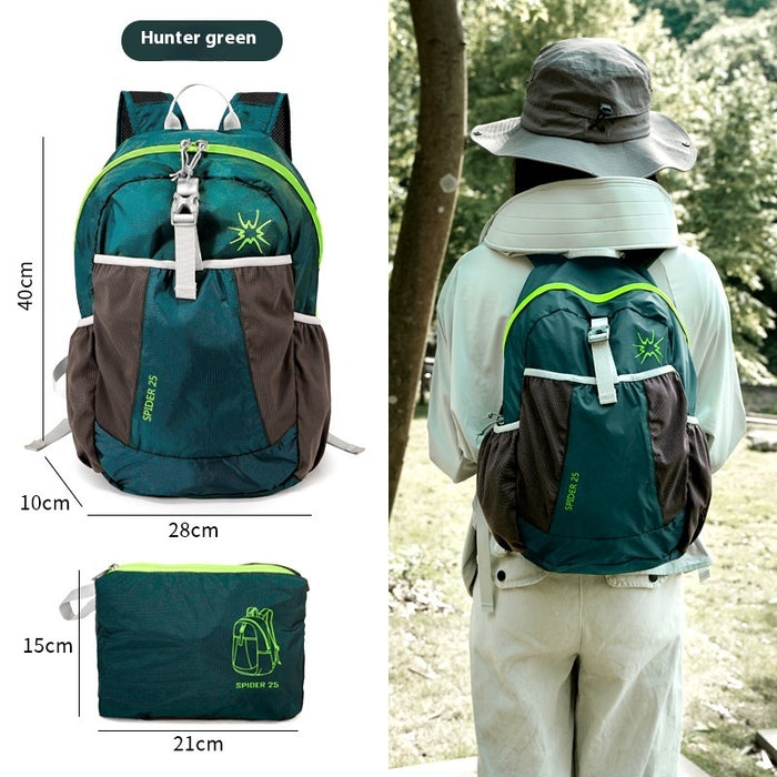 Mochila ligera y portátil para montañismo, práctica para viajes y escalada en montaña.
