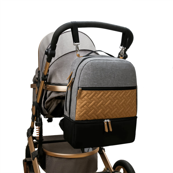 Mochila térmica para madre e hijo, ideal para viajes al aire libre y comidas.