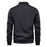 Men's Zip-up Jacket With Pockets Casual Solid Stand Collar Long Sleeve Top Outwear Clothing