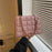 Plaid Bag Womens Small Diamond-Pattern Embroidered Grid Shoulder Bag