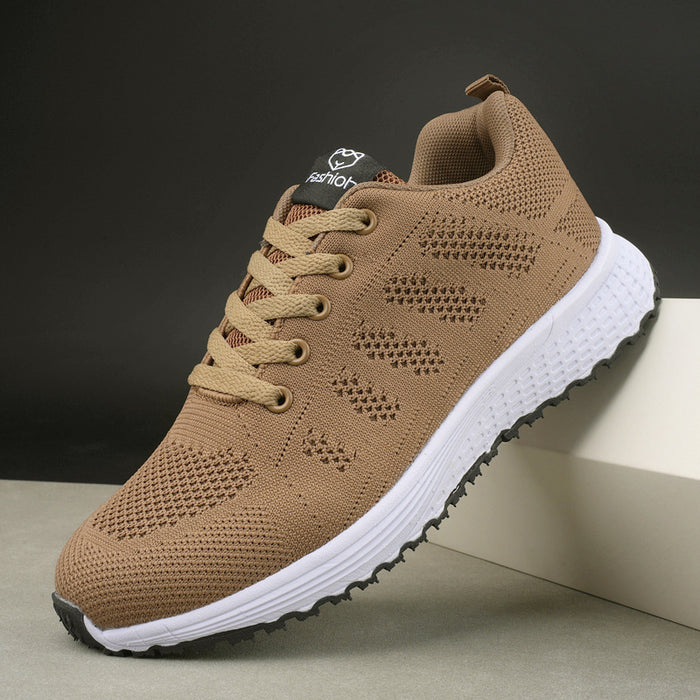 Zapatillas de deporte de talla grande para primavera y otoño para mujer Fly-kit Mesh Zapatos de mujer