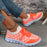 Zapatillas Flyknit con cordones y cuadros en bloques de color, de malla, informales, transpirables, para caminar y correr, para mujer