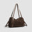 Sac fourre-tout rétro en suède pour femme – Sac à bandoulière grande capacité