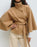Winter High Neck Batwing Sleeve Coat With Belt Fashion Loose Elegant Button Top Trench Coat For Women Clothing