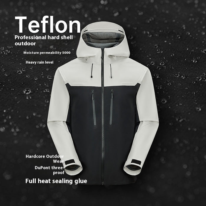 Chaqueta impermeable de una sola capa para senderismo, tanto para hombres como para mujeres.