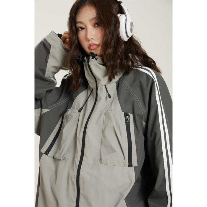 Waterproof Jacket Coat Female Stitching