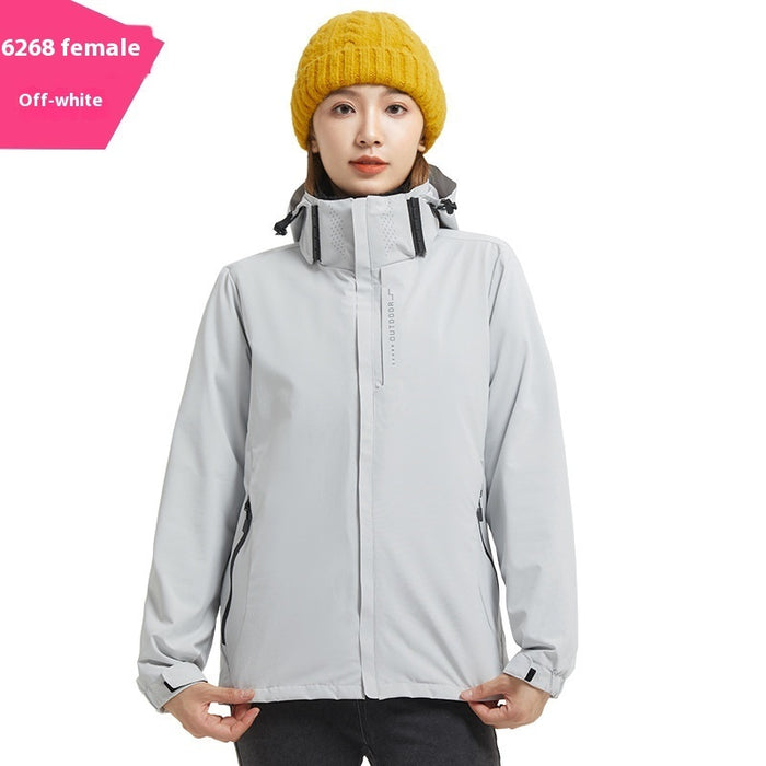 Chaqueta Shell Conjunto de dos piezas Abrigo Forro polar Extraíble Impermeable