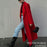 Extra-long Dark Red Wool Coat Womens Outerwear