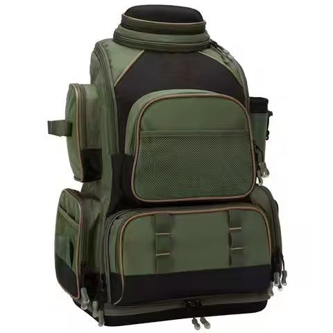 Sac à dos de pêche avec boîte, grande capacité de rangement et imperméable.
