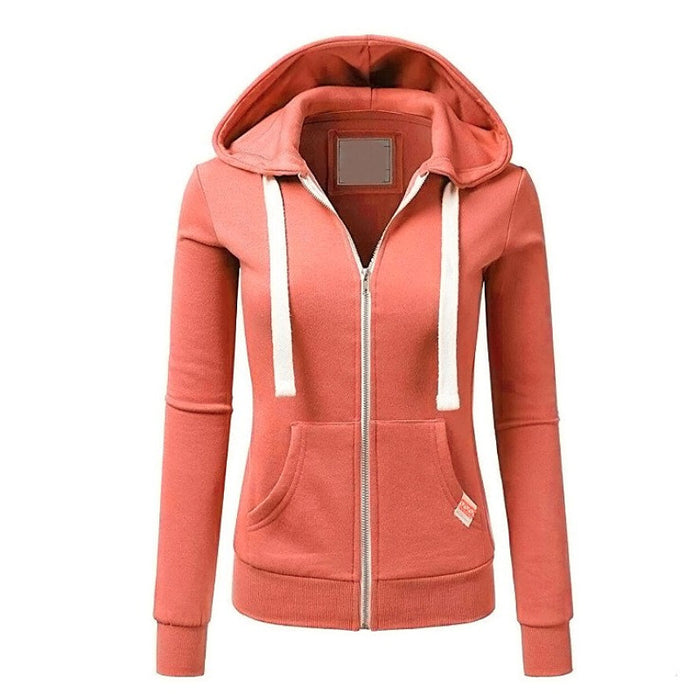 Cardigan sport décontracté pour femme avec sweat à capuche zippé