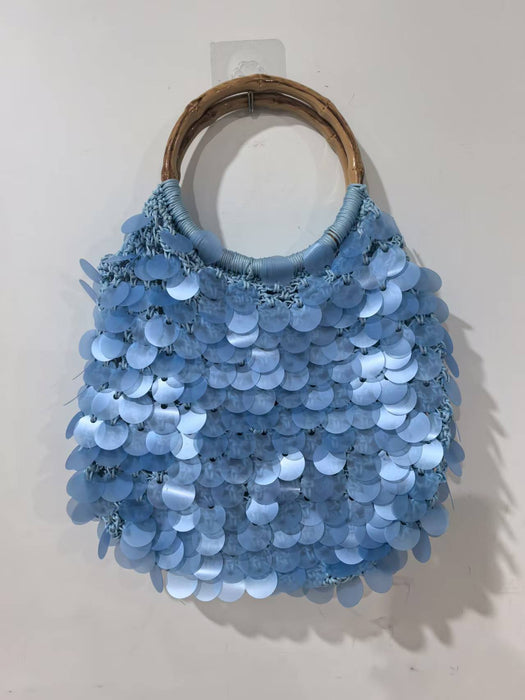 New High-End Handmade Natural Sequin Handbag For Women