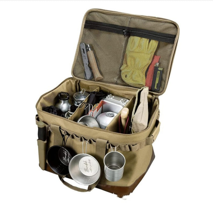 Sac de rangement pour le camping, boîte en tissu double couche