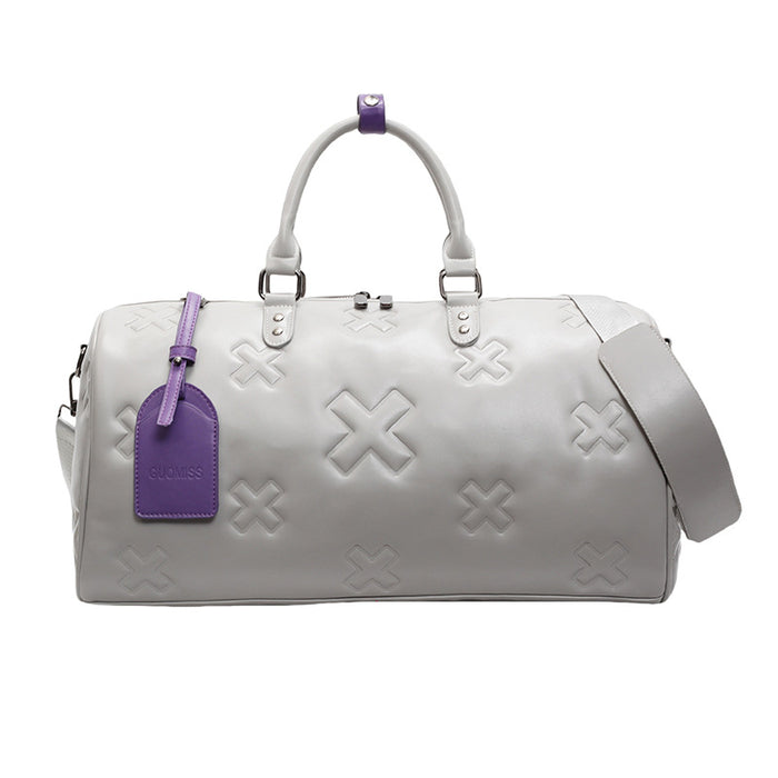 PU Embossed Travel Bag Women's Large Capacity