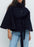 Winter High Neck Batwing Sleeve Coat With Belt Fashion Loose Elegant Button Top Trench Coat For Women Clothing