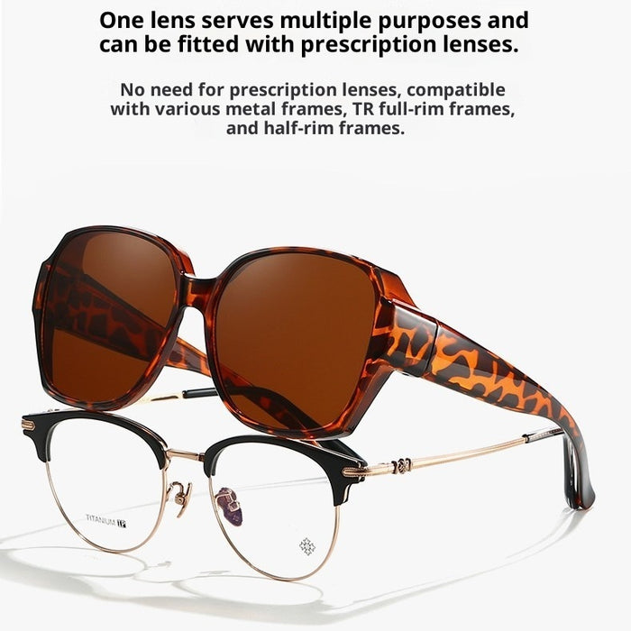 Large Rim Myopia Set Clip Polarized Sun Glasses UV Protection Driving