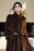 Mink-textured Three-dimensional Silhouette Belt Eco-fur Coat