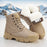 Bottes de neige en laine triple protection, épaisses, chaudes et imperméables