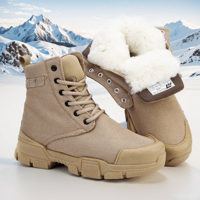 Bottes de neige en laine triple protection, épaisses, chaudes et imperméables