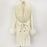 Long Double-faced Wool Coat With A Shearling Collar