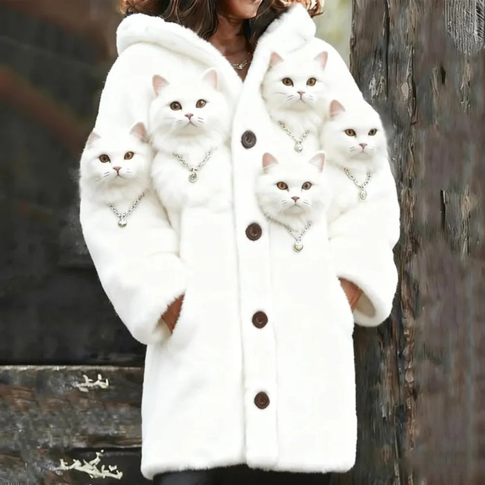 Cozy Fleece-Lined Hooded Cardigan Flannel Jacket