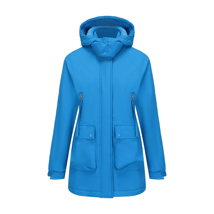 Parka polar acolchada, chaqueta impermeable para mujer, abrigo de otoño e invierno