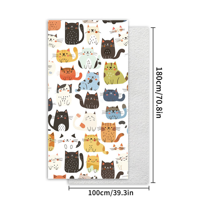 Serviette de plage double face en velours et brocart de polyester, absorbante, à séchage rapide et douce pour la peau.