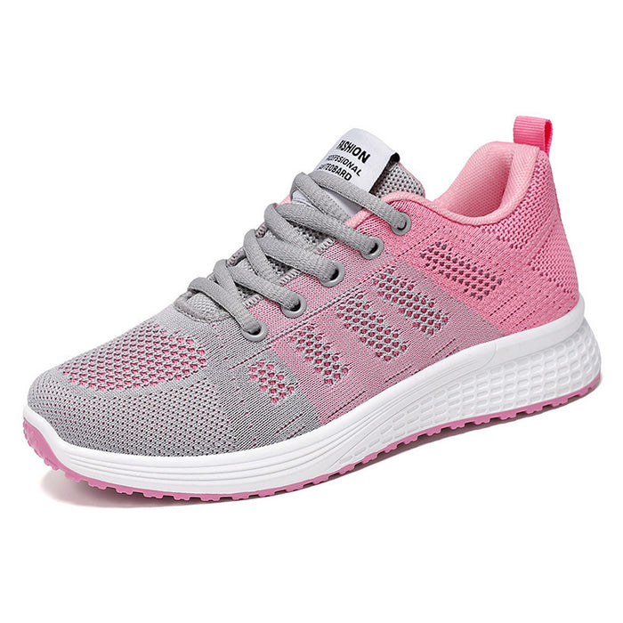Zapatillas de running para mujer, informales, suaves, transpirables, cómodas, de punto volador